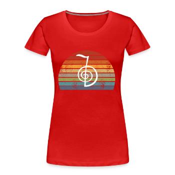 Geschenke für Reiki Meister Reiki Therapeuten Yoga - Frauen Premium Bio T-Shirt - Rot - Vorne - Mia (176cm)