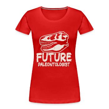 Zukünftiger Paläontologe Paläontologie Dinosaurier Fan - Frauen Premium Bio T-Shirt - Rot - Vorne - Mia (176cm)