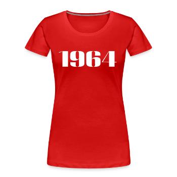 1964 - Cadeau né en 1964 - T-shirt bio Premium Femme - rouge - Devant - Mia (176cm)