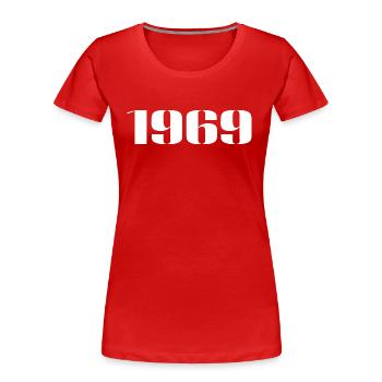 1969 - Gift born in 1969 - Women's Premium Organic T-Shirt - red - Front - Mia (176cm)