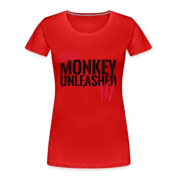 Wilder Affe entfesselt - Frauen Premium Bio T-Shirt - Rot - Vorne - Mia (176cm)