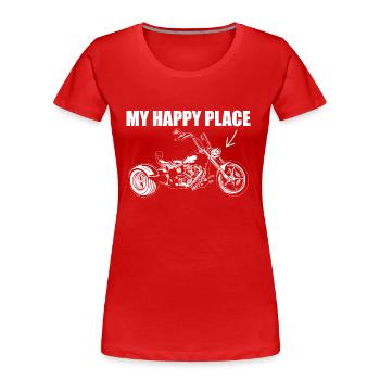 Trike - Frauen Premium Bio T-Shirt - Rot - Vorne - Mia (176cm)