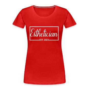 Kosmetikerin Est. 2023 Diplomierte Kosmetikerin Geschenk - Frauen Premium Bio T-Shirt - Rot - Vorne - Mia (176cm)