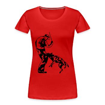nagen - Frauen Premium Bio T-Shirt - Rot - Vorne - Mia (176cm)