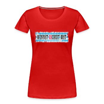 GS Abenteuer Boxer Motorrad bayrischer Spruch - Frauen Premium Bio T-Shirt - Rot - Vorne - Mia (176cm)