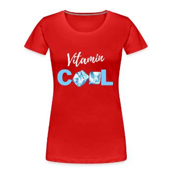 Vitamine COOL - Frauen Premium Bio T-Shirt - Rot - Vorne - Mia (176cm)