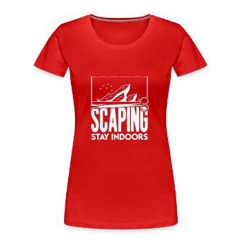Aquascaping Scaping Aufenthalt drinnen Fischhalter - Frauen Premium Bio T-Shirt - Rot - Vorne - Mia (176cm)