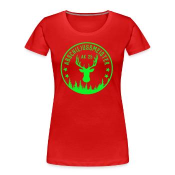 ABITUR 2025 - ABSCHLUSSKLASSE - AK 25 - ABSCHLUSS - Frauen Premium Bio T-Shirt - Rot - Vorne - Mia (176cm)