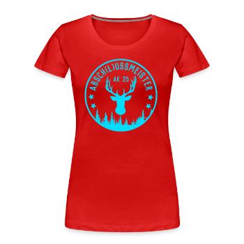 ABITUR 2025 - ABSCHLUSSKLASSE - AK 25 - ABSCHLUSS - Frauen Premium Bio T-Shirt - Rot - Vorne - Mia (176cm)
