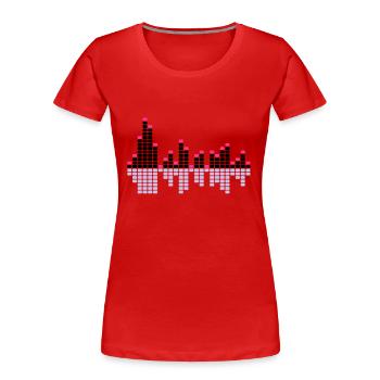 Equalizer1 3C. - T-shirt bio Premium Femme - rouge - Devant - Mia (176cm)