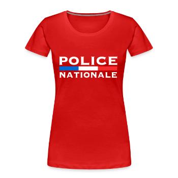 Picole Nationale - T-shirt bio Premium Femme - rouge - Devant - Mia (176cm)