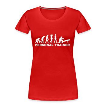 Personal trainer - T-shirt bio Premium Femme - rouge - Devant - Mia (176cm)