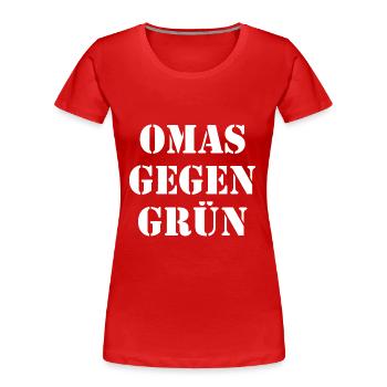Omas gegen grün - Frauen Premium Bio T-Shirt - Rot - Vorne - Mia (176cm)