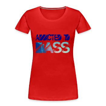 Addicted to bass - Women's Premium Organic T-Shirt - red - Front - Mia (176cm)
