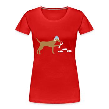 Search-and-rescue dog - Women's Premium Organic T-Shirt - red - Front - Mia (176cm)