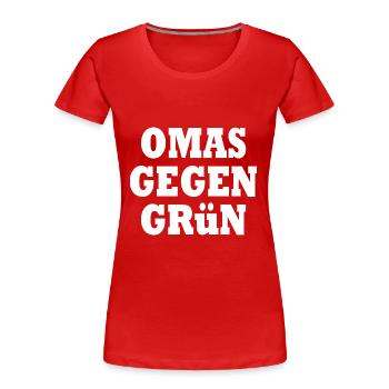 Omas gegen grün - Frauen Premium Bio T-Shirt - Rot - Vorne - Mia (176cm)