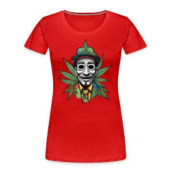 Die charmante Stärke einzigartige Cartoonfigur - Frauen Premium Bio T-Shirt - Rot - Vorne - Mia (176cm)