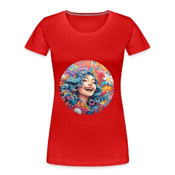 Mother Nature - Women's Premium Organic T-Shirt - red - Front - Mia (176cm)