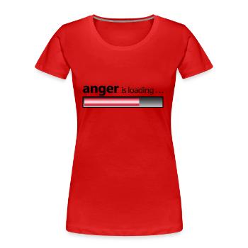 Meine Wut steigt - mein Zorn steigt - Frauen Premium Bio T-Shirt - Rot - Vorne - Mia (176cm)