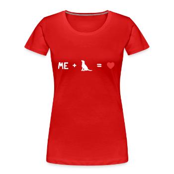 Moi Et Mon Chien - T-shirt bio Premium Femme - rouge - Devant - Mia (176cm)