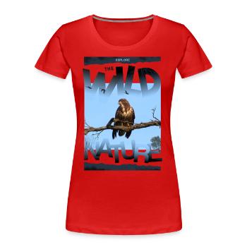 nature sauvage nature nature sauvage - T-shirt bio Premium Femme - rouge - Devant - Mia (176cm)