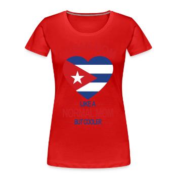 Kubanisch - Frauen Premium Bio T-Shirt - Rot - Vorne - Mia (176cm)