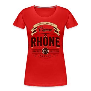 Département 69 Département Du Rhône France - T-shirt bio Premium Femme - rouge - Devant - Mia (176cm)