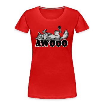 Awooo Lazy Feral - Women's Premium Organic T-Shirt - red - Front - Mia (176cm)