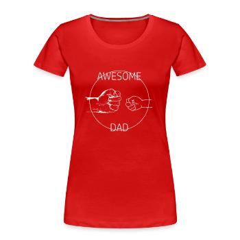 Father Papa Best Dad - Women's Premium Organic T-Shirt - red - Front - Mia (176cm)