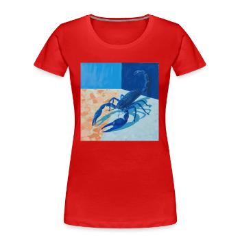 scorpion, coloré, animal, cadeau, idée cadeau - T-shirt bio Premium Femme - rouge - Devant - Mia (176cm)