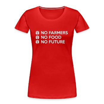 Agriculteur démonstration agricole agriculteur - T-shirt bio Premium Femme - rouge - Devant - Mia (176cm)