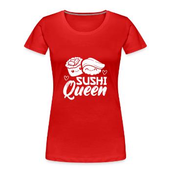 Sushi - Frauen Premium Bio T-Shirt - Rot - Vorne - Mia (176cm)