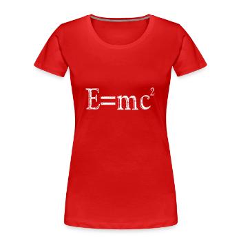 Physique quantique Physiciens scientifiques - T-shirt bio Premium Femme - rouge - Devant - Mia (176cm)
