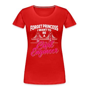 Civil Engineer Civil Engineering Bridge Concrete Construction - Women's Premium Organic T-Shirt - red - Front - Mia (176cm)