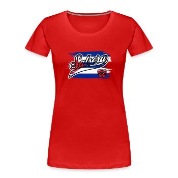 Kuba Salsa Dancer Salsera Kuba Flagge - Frauen Premium Bio T-Shirt - Rot - Vorne - Mia (176cm)