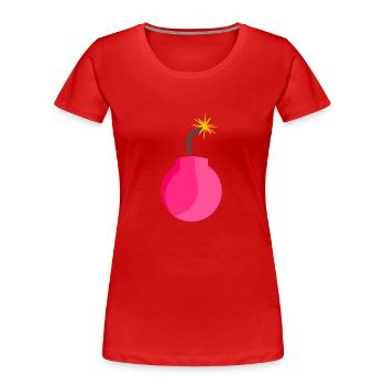 Bomb icon pink - Women's Premium Organic T-Shirt - red - Front - Mia (176cm)