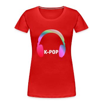 Kpop Merch Korean Pop Music K-Pop Style - Women's Premium Organic T-Shirt - red - Front - Mia (176cm)