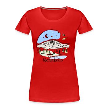 Mongibello Etna Ätna Vulkan Berg Sizilien Italien - Frauen Premium Bio T-Shirt - Rot - Vorne - Mia (176cm)