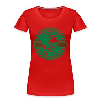 limier - T-shirt bio Premium Femme - rouge - Devant - Mia (176cm)