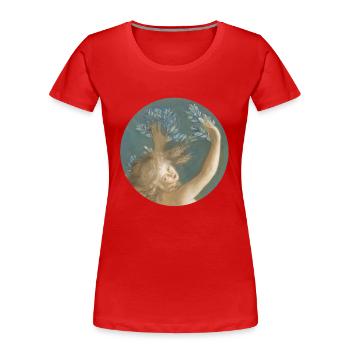 Daphne wird zu einem Lorbeerbaum - Frauen Premium Bio T-Shirt - Rot - Vorne - Mia (176cm)