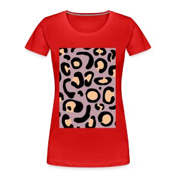 Leopard I - Women's Premium Organic T-Shirt - red - Front - Mia (176cm)