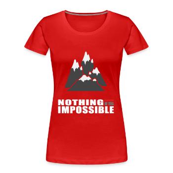 alpinist klettern alpin kletterseil seilschaft - Frauen Premium Bio T-Shirt - Rot - Vorne - Mia (176cm)