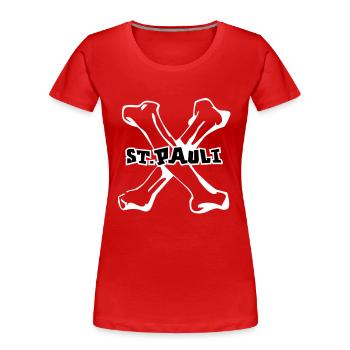 st pauli hamburg - Women's Premium Organic T-Shirt - red - Front - Mia (176cm)