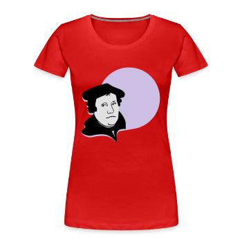 Martin Luther modern - Women's Premium Organic T-Shirt - red - Front - Mia (176cm)