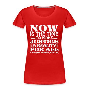 Martin Luther King, Jr. Day - Frauen Premium Bio T-Shirt - Rot - Vorne - Mia (176cm)