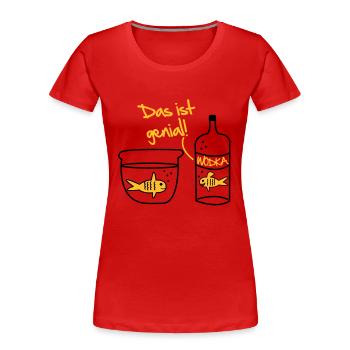 Goldfish vodka Conception - T-shirt bio Premium Femme - rouge - Devant - Mia (176cm)