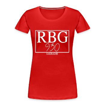 #RBG Buam - Frauen Premium Bio T-Shirt - Rot - Vorne - Mia (176cm)