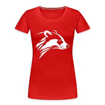 Blaireau - T-shirt bio Premium Femme - rouge - Devant - Mia (176cm)