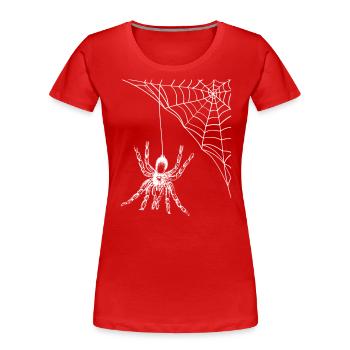 Spinne - Frauen Premium Bio T-Shirt - Rot - Vorne - Mia (176cm)