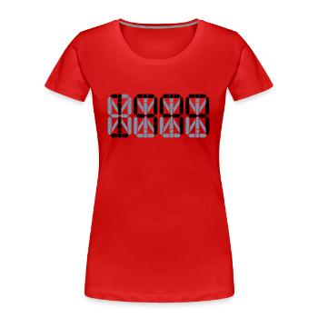 1999 - Frauen Premium Bio T-Shirt - Rot - Vorne - Mia (176cm)